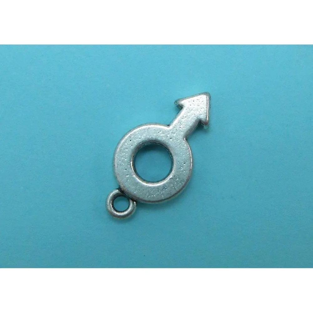 8pcs‎ Male Symbol Charms silver tone metal gender